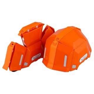 Toyo Safety Bloom II 折疊式防災安全帽 橘色，地震應急包必備，一秒快速組裝，頭圍可調節, 1入, 長263mm x 寬197mm x 高45mm