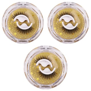 自黏眼睫毛 2對入 可重複使用, W03純欲系款, 3盒