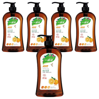 一滴淨 蘆薈多酚食品用洗潔精-柑橘, 99.5%綠本元素, 法國ECOCERT驗證, 1kg, 5瓶