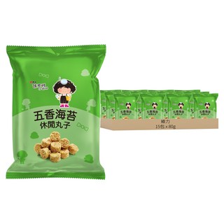 維力 張君雅小妹妹 休閒丸子 五香海苔, 80g, 15包