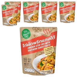 SMART EAT 南方風味咖哩打拋雞肉即食包 無味精 無防腐劑, 115g, 6包