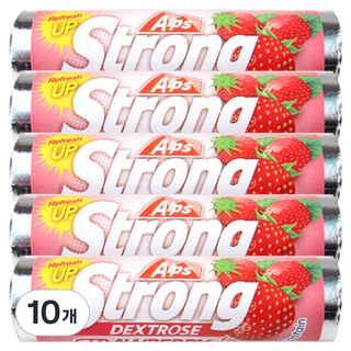 Alps Strong 草莓口味葡萄糖錠, 10個, 21g