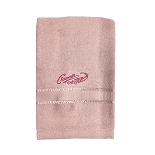 Crocodile 鱷魚 柔美眷戀小浴巾 100%棉 24x44吋 台灣製, 粉色, 1條