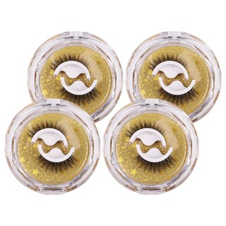 自黏眼睫毛 2對入 可重複使用, W03純欲系款, 4盒