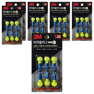 3M 傘型推入式耳塞補充包, 6個, 6組