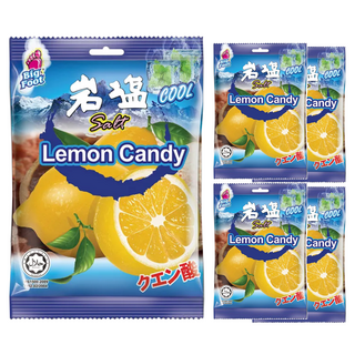 Big Foot 薄荷岩鹽檸檬糖，風味獨特，清涼爽口，鹹酸好滋味, 128g, 5袋