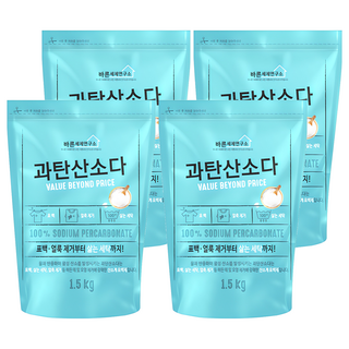 바른세제연구소 과탄산소다 다목적 세정제, 1.5kg, 4개
