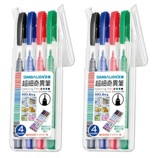雄獅#804奇異筆4色組 / 組, Multi-color, 2入