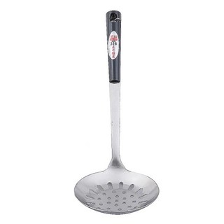 FE王樣 316不鏽鋼電木柄漏杓 OS-316-156 瀝水撈麵油炸皆宜, 銀色 + 黑色, 1支