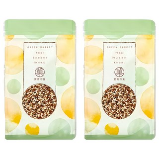 GreenMarket 菓青市集 繽紛藜麥 QUINOA 無乳糖/無麩質 黃金穀物 2包, 200g