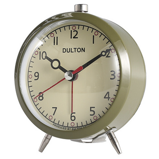 DULTON 經典鬧鐘 110 x 90 x 70mm, 橄欖綠