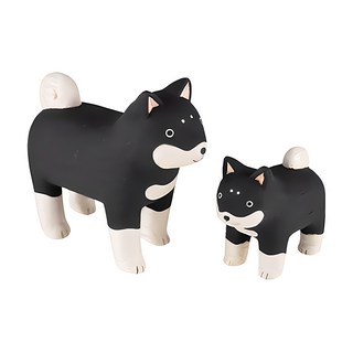 T-Lab. 手刻原木小動物 柴犬親子組 日本設計 1入, 親(約4~6 X 4~6 X 4~6cm) 子 (約3~5 X 3~5 X 3~5cm)