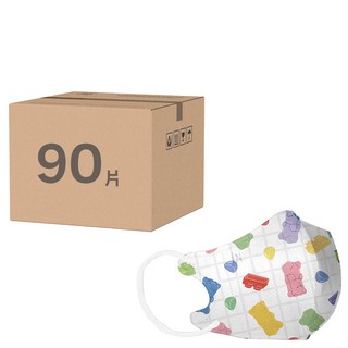 JUN 郡昱 小童3D立體口罩, 30片, 3盒, GummyBear小熊軟糖
