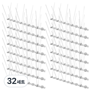 Hanil Electric 驅鴿防鳥刺 25cm + V型不鏽鋼 5入 + 壓克力雙面膠帶 25cm 套組, 32套