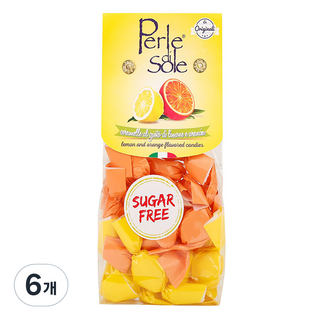 Perle di Sole 波西塔諾檸檬與柳橙混合口味無糖糖果, 100g, 6個
