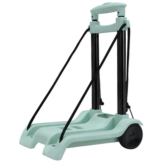 輕巧拉桿折疊小推車, 1個, 綠色