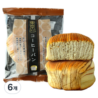 Tokyo Bread 咖啡麵包, 70g, 6個