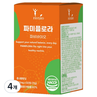 파비바이오 파미플로라 72g, 4개, 120정