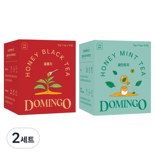 DOMINGO 蜂蜜紅茶 10入 + 蜂蜜薄荷茶 10入 組合, 2套