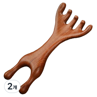 WEEZEN 頭皮臉部經絡按摩刮痧板, 木質, 2個