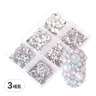 與山精選大諏訪平石套裝, 03 白歐泊, 3組