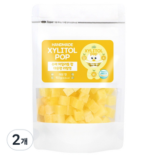 자일리톨팝 파우치 레몬비타민, 2개, 150g