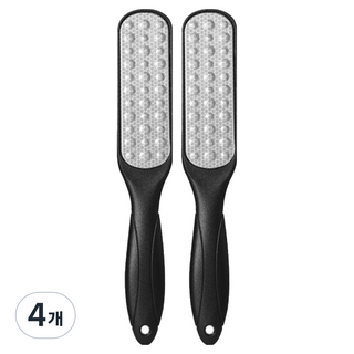 GoodGoodShop 雙面腳後跟去角質器 黑色, 4個, 1入, 45g