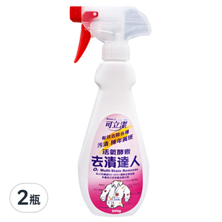 Klean J 可立潔 活氧酵素 去漬達人, 有效去除黃漬、陳年黃斑, 2瓶, 500g