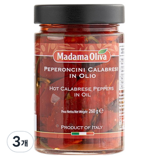 MADAMA OLIVA 辣味卡拉布里亞辣椒, 260g, 3個