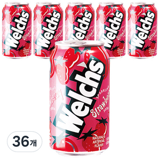 웰치스 스트로베리 소다, 355ml, 36개