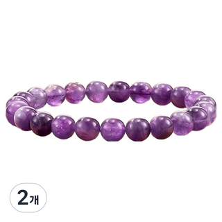 Homesell 紫水晶玉石手鍊 紫水晶 18cm, 2個