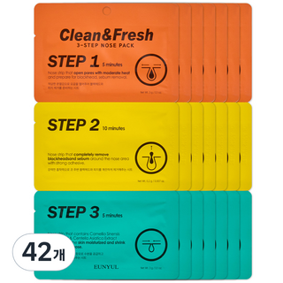 eunyul 三步驟妙鼻貼, 1盒, 42盒
