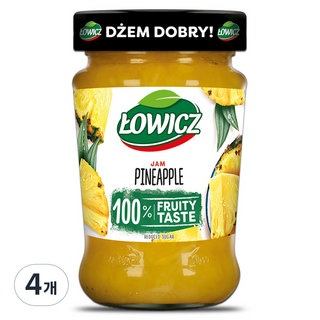 Lowicz 鳳梨果醬, 4個, 280g
