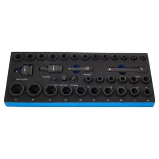 Blue-Point 藍點 氣動套筒套組36件組 BPS13A 專業級套筒工具 多尺寸選擇 耐用防鏽 攜帶方便, 1組