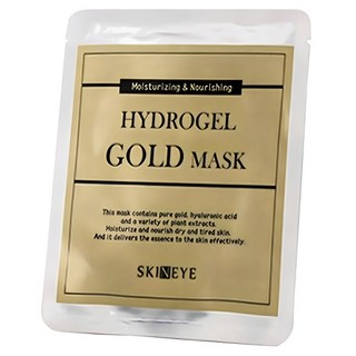 SKINEYE 黃金水凝膠面膜, 保濕滋養, 含純金和玻尿酸, 10片, 1組