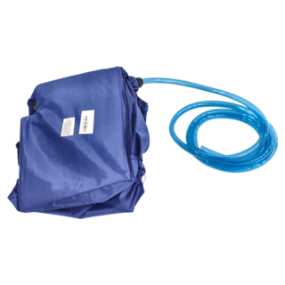 冷氣空調清洗罩 清洗方便 彈力包邊 防漏設計 附贈防漏排水管, 牛津布 藍色, 1個