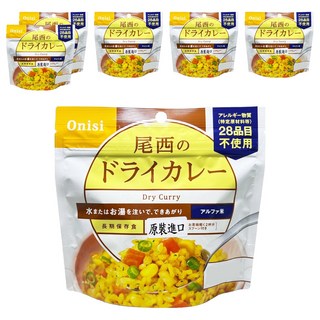 Onisi 尾西 沖泡即食飯 咖哩風味, 6包, 100g