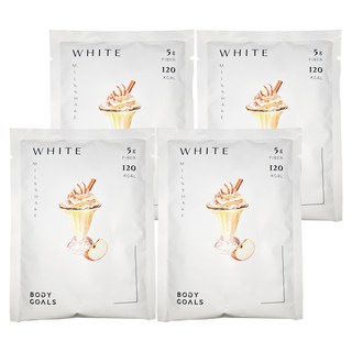 BODY GOALS 白奶昔 蘋果牛奶, 5g纖維, 120 KCAL, 30g, 4包