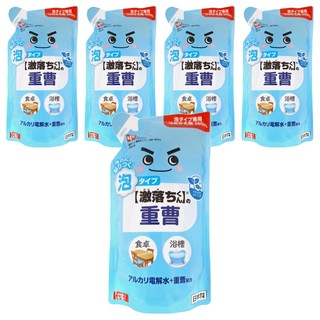 LEC 激落君 小蘇打 電解水 泡沫噴霧清潔劑 補充包 360ml 日本製造, 5包