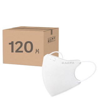 HAOFA N95立體醫療口罩 氣密型 S, 純白色, 30片, 4個