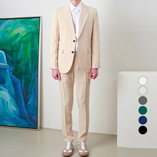 Haihu 男士經典修身單排釦西裝套裝