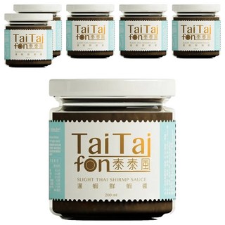 TaiTaifon 泰泰風 暹蝦鮮蝦醬 亞洲風味 潮式泰菜 All in one 方便醬, 200g, 6罐