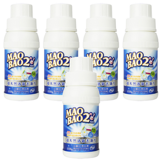 MAO BAO2 毛寶兔 超天然小蘇打活氧殺菌漂白素, 有效去除頑固污漬, 適用於嬰幼兒衣物, 預防衣物發黃, 環保無污染, 330g, 5瓶