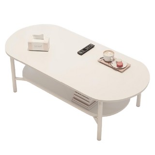 FANCY LIFE 雙層茶几桌 80 x 40cm, 暖白色