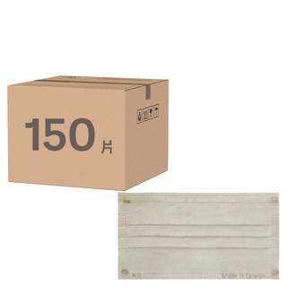 郡昱口罩 兒童平面, 燕麥拿鐵, 50入, 3包