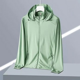 愛北鼻 成人冰絲防曬外套, UPF50+ 防曬系數, M, 淺綠色