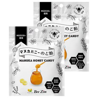 Bee Zin 康萃 日本原裝 麥蘆卡蜂蜜潤喉糖 MGO550+ 10顆 Set, 深層滋潤舒緩, 40g, 2包