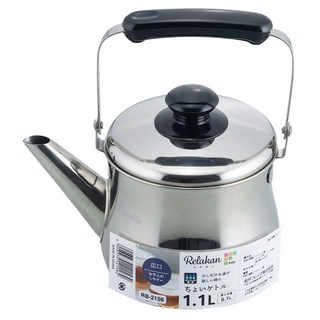 FREIZ 和平 小型水壺 熱水壺, 銀色 + 黑色, 1.1L, 1個