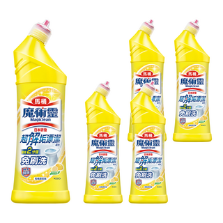 Kao 花王 Magiclean 魔術靈 台灣公司貨 殺菌瞬潔 馬桶清潔劑 檸檬香, 500ml, 5瓶