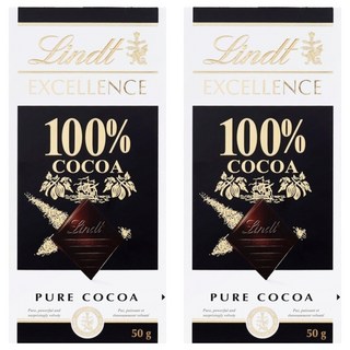 Lindt 瑞士蓮 優質黑巧克力, 50g, 2個